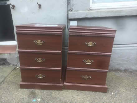 Photo of free Pair dark veneer bedside tables (TN34 Halton (West Hill - Ore)) #2