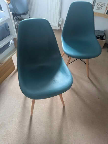 Photo of free 2 blue chairs (Mosspark, Glasgow G52) #1