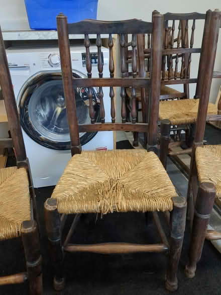 Photo of free Wooden dining chairs x 6 (Bovey Tracey) #2