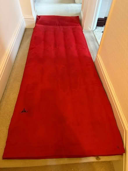 Photo of free Single blow up bed blue & red (Salford M30) #2