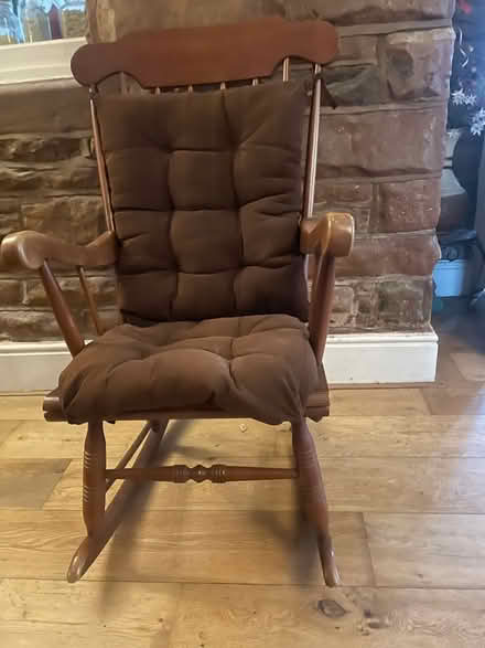Photo of free Brown wooden rocking chair (Scotby CA4) #2