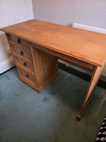 Photo of free Desk with drawers (all wood) (Staple Hill BS16) #1