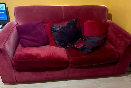 Photo of free Red 2 seater sofa bed (Harlesden NW10) #1