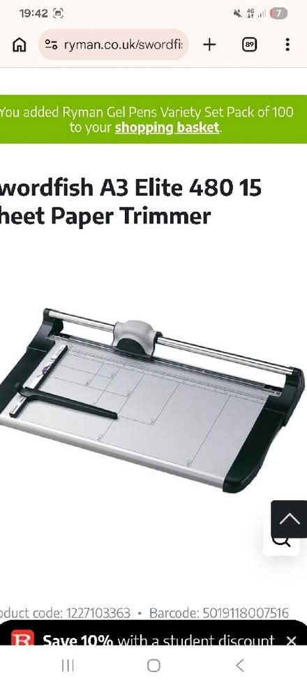 Photo of Paper Guillotine cutter/Trimmer (Solihull B91) #1