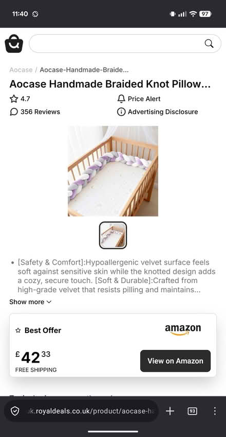 Photo of free Baby cot protector noodles (Harrow HA1) #2