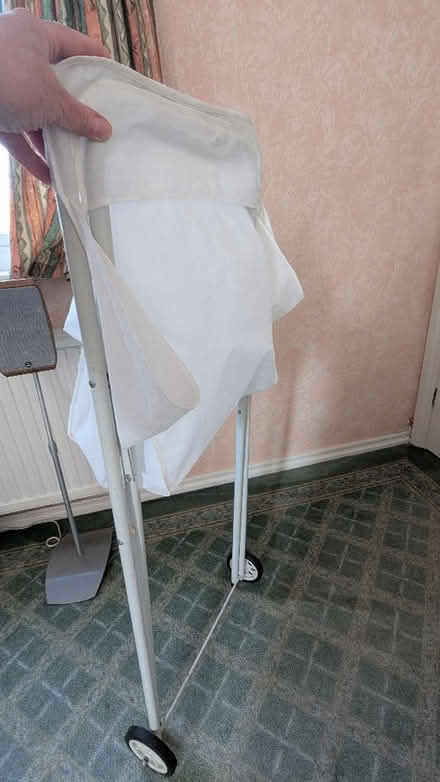 Photo of free No Bend Folding Washing Basket Laundry Clothes Trolley Cart (Caldy Valley CH3) #3