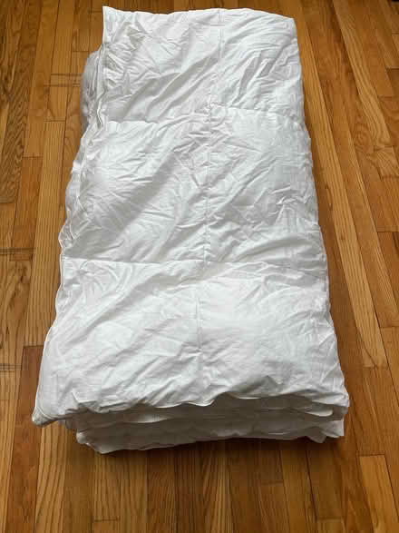 Photo of free 2x twin duvets w. jersey covers (Walden - North Porter Square) #1