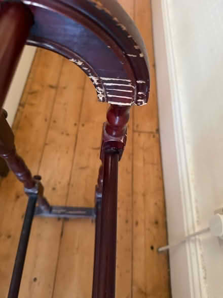 Photo of free Dark wood towel rail scratched (Salford M30) #2