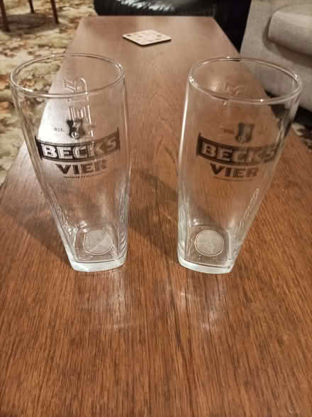 Photo of free Beck's Vier One Pint Glasses * 2 (Seaside BN23) #1