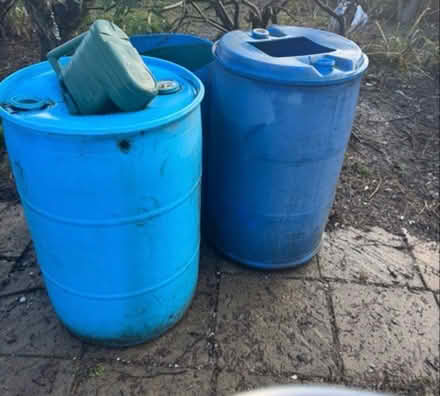 Photo of free Blue plastic barrels (Brimington S43) #1