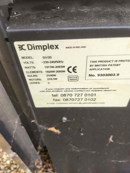 Photo of free Dimplex electric fire (Little Lyth SY3) #2