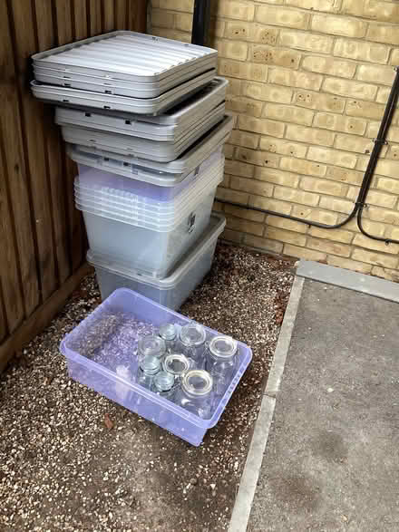 Photo of free Plastic storage boxes and glass jars (Colchester CO1) #3
