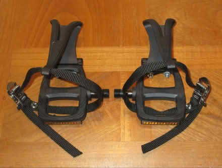 Photo of free Unused bicycle pedals with clips, straps and reflectors (Kingsway BA2) #1