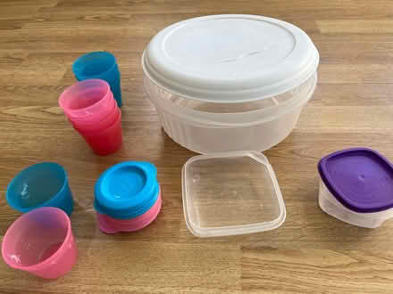 Photo of free Plastic tubs and pots (Barnard's Green WR14) #1