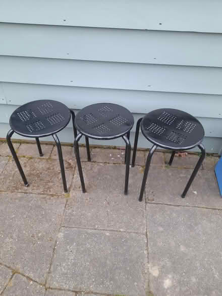 Photo of free 3 Black stools (Sutton Valence ME17) #1