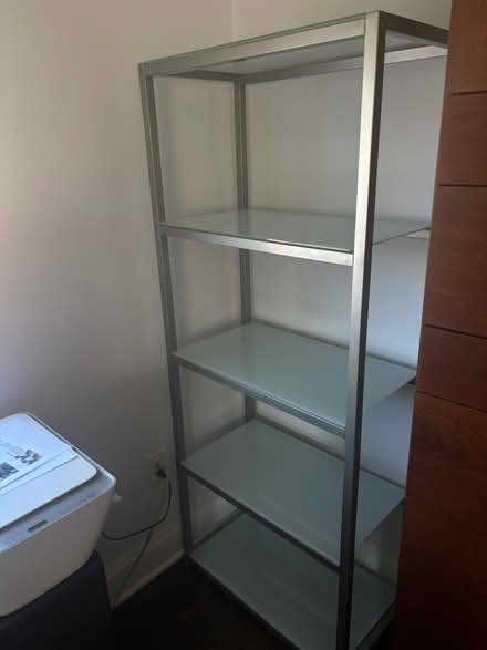 Photo of free Glass metal shelves (W. 72nd St., NY,NY 10023) #2