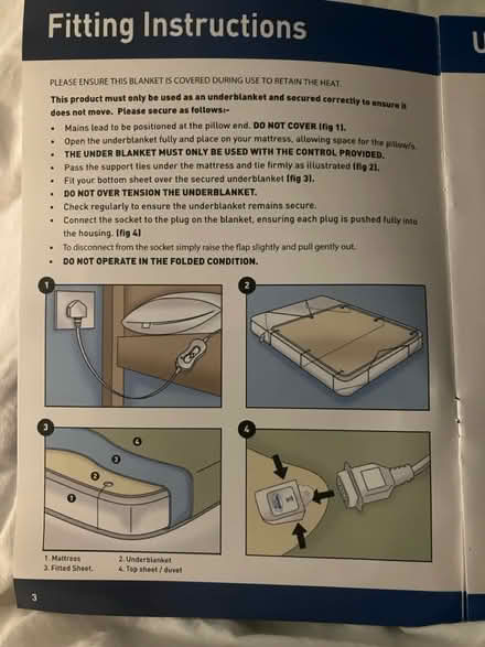 Photo of free Heated underblanket (single bed) (Waddon) #1