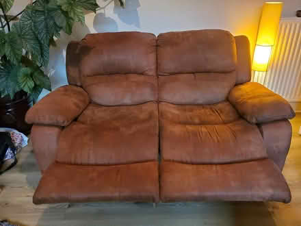 Photo of free Brown sofa with footrests (Swansea Mount Pleasant SA1) #3
