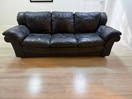 Photo of free Black leather sofa (Potomac, MD) #1