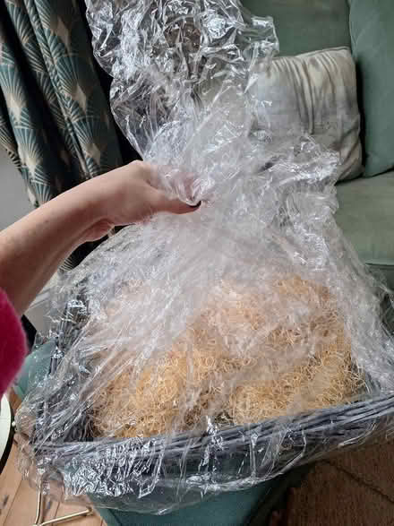 Photo of free Grey hamper with filling and cellophane (Walthamstow E17) #3