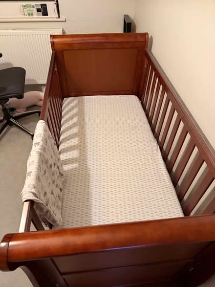 Photo of free Sleigh cot bed with Eve mattress (Stoke Newington N16) #2