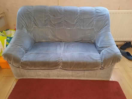 Photo of free Blue 2 seater sofa (Burgess Hill) #1