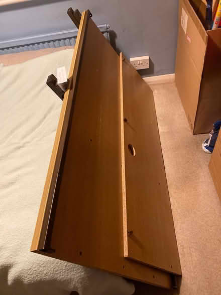 Photo of free Office desk with metal legs, good condition (The Folly BN7) #1