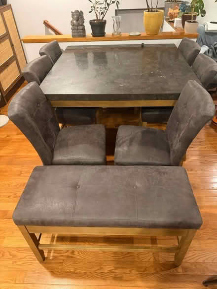 Photo of free Bluestone Dark Grey Marble Dining (Chelsea Sq) #1