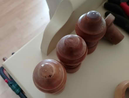 Photo of free Cream curtains and wooden poles (Temple SL7) #4