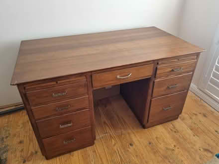 Photo of free Wood 8 Drawer Desk (Macarthur ACT) #2