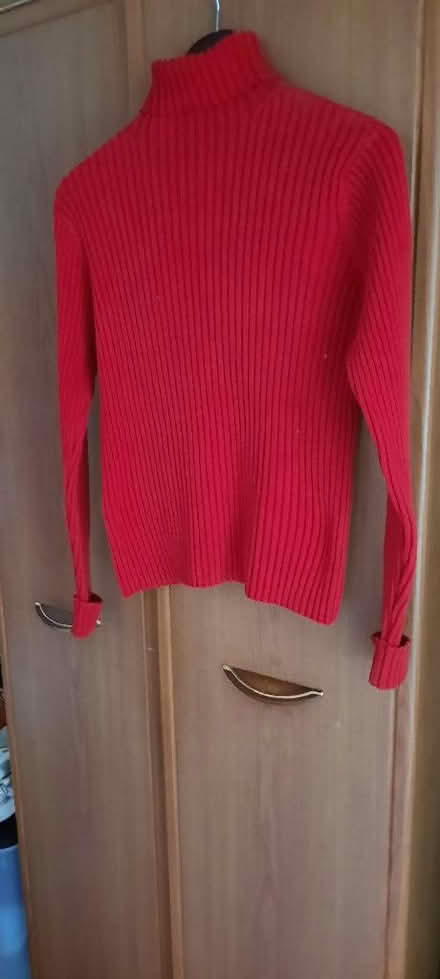 Photo of free Red ribbed polo neck jumper early 2000 M&S, size 18 (Woodley RG6) #3