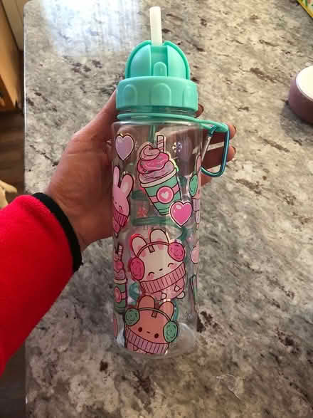 Photo of free Water bottle with swirly straw (New Market) #3
