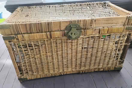 Photo of free Wicker Chest w/Brass Corners (Wallingford (Good Shepherd)) #1