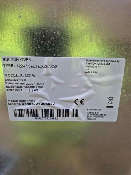 Photo of free Integrated electric oven (Workington CA14) #2