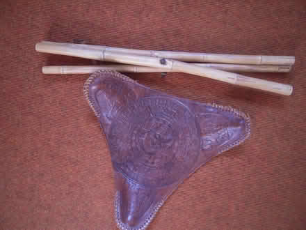 Photo of free Mexican leather topped stool (Maidenhead SL6) #2