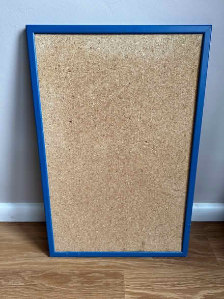 Photo of free Blue frame cork pinboard (Old Woking GU22) #2
