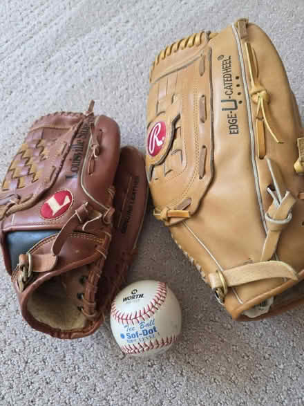Photo of free 2 Baseball Mitts, 1 Teeball (McLean, Chesterbrook Woods) #1