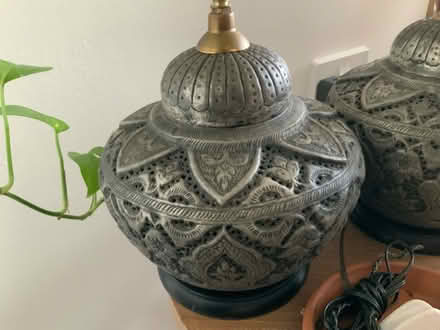 Photo of free 2 metal lamp bases ready to be re- wired. (Greenwich SE10) #2