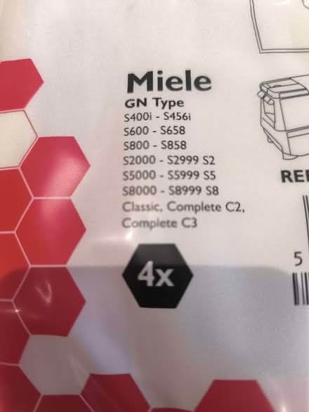 Photo of free Miele compatible hoover bags (North Lancing BN15) #3