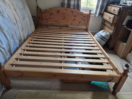 Photo of free Solid pine king size bed frame (Iffley Road OX4) #1