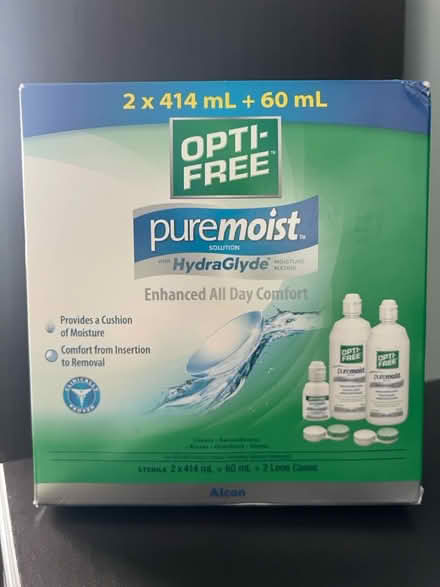 Photo of free New contact lens solution pack (Etobicoke) #1