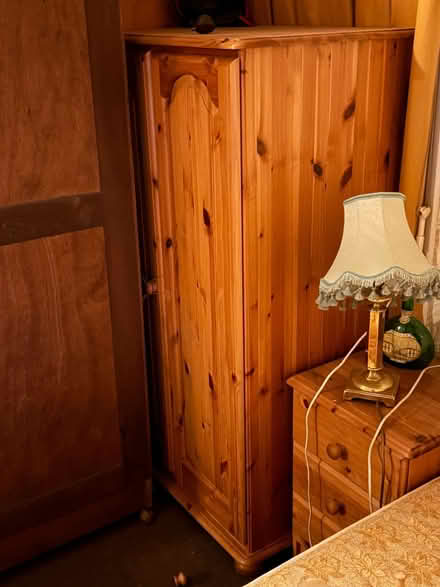 Photo of free Low pine wardrobe (Finchampstead RG40) #1