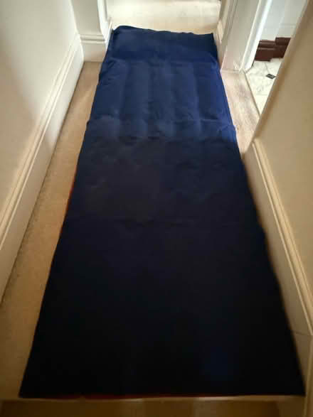 Photo of free Single blow up bed blue & red (Salford M30) #1