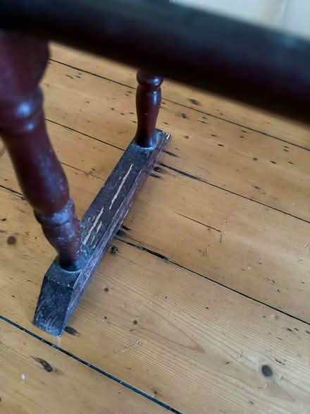 Photo of free Dark wood towel rail scratched (Salford M30) #3