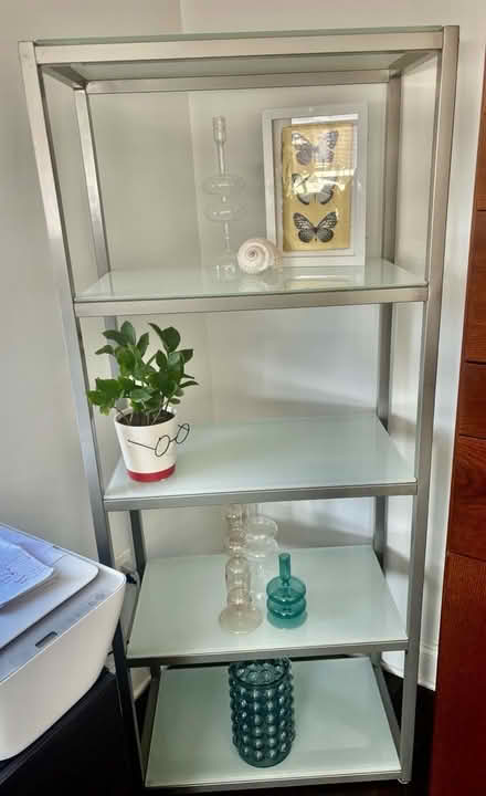 Photo of free Glass metal shelves (W. 72nd St., NY,NY 10023) #1