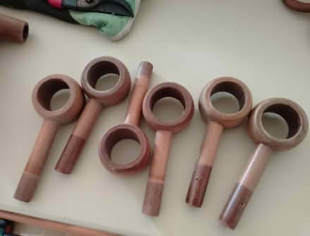 Photo of free Cream curtains and wooden poles (Temple SL7) #2