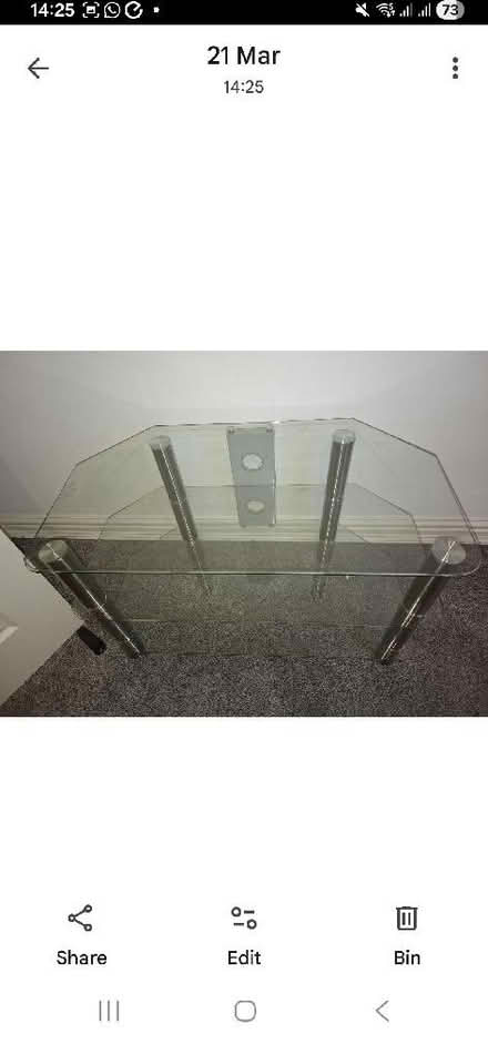 Photo of free Glass TV small stand (Bedford Centre MK40) #1