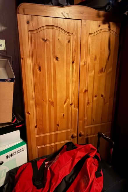 Photo of free Tall pine wardrobe (Finchampstead RG40) #1