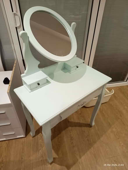 Photo of free Wayfair Condit Dressing Table with mirror (duck egg) (New Malden KT3) #1