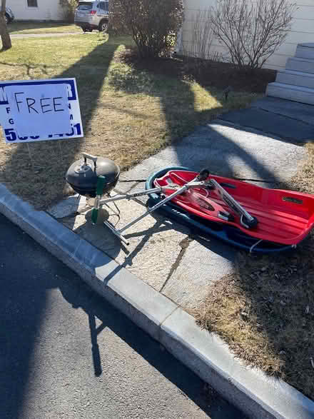 Photo of free Sleds, Razor scooters, Webber grill (Easthampton…East Street area) #1
